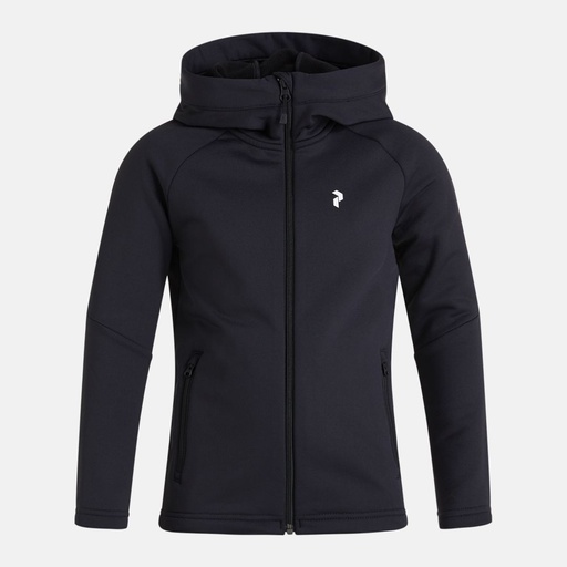 HOOD PEAK PERFORMANCE JR RIDER ZIP HOOD (BLACK, 160)
