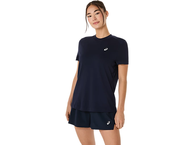 TSHIRT ASICS WOMEN COURT SS TOP (MIDNIGHT 25, XS)