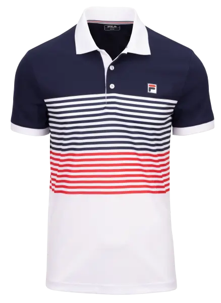 POLO FILA BB MONTE CARLO (WHITE/NAVY COMB, XS)