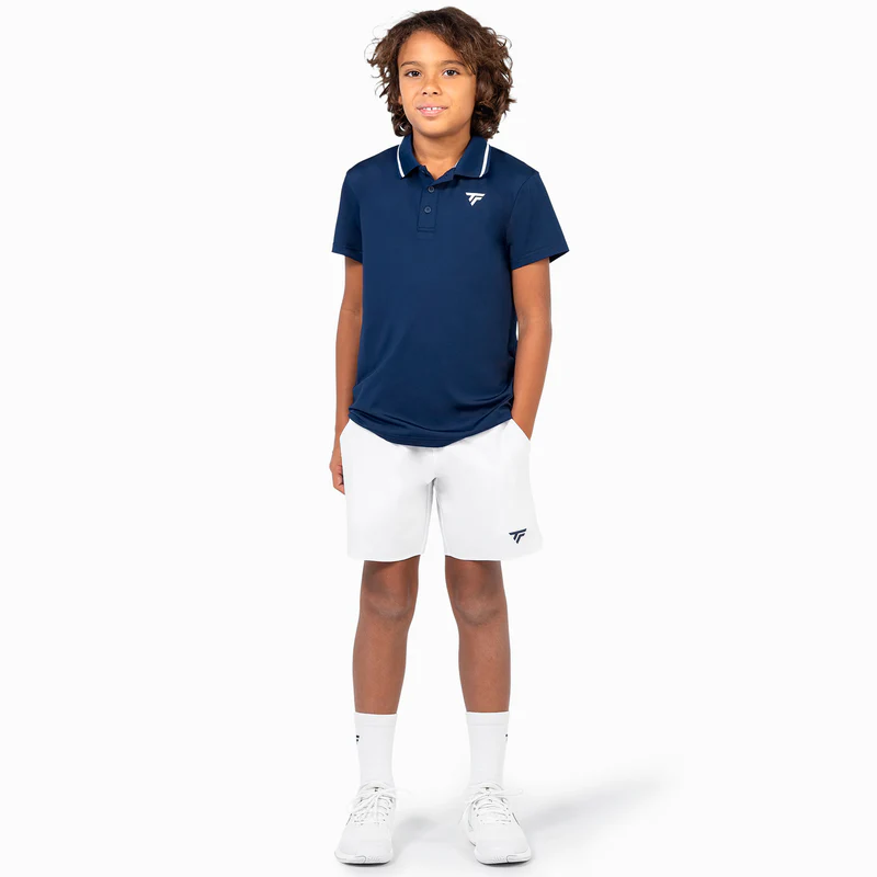 SHORT TECNIFIBRE TEAM STRETCH SHORT BOYS (WHITE, 6/8)