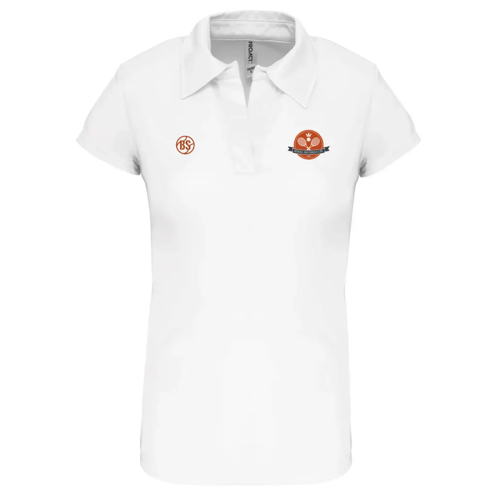 POLO BS BRUSSELS W POLIESTER (WHITE, XS)