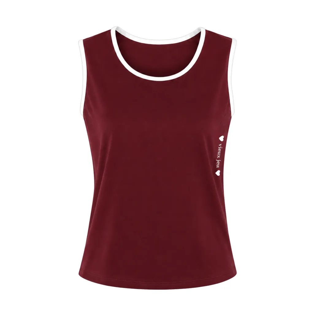 TOP VIEUX JEU FEMME CELI (BURGUNDY, XS)